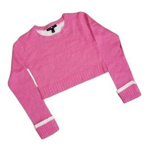 Derek heart junior pink And White Sweater, Medium